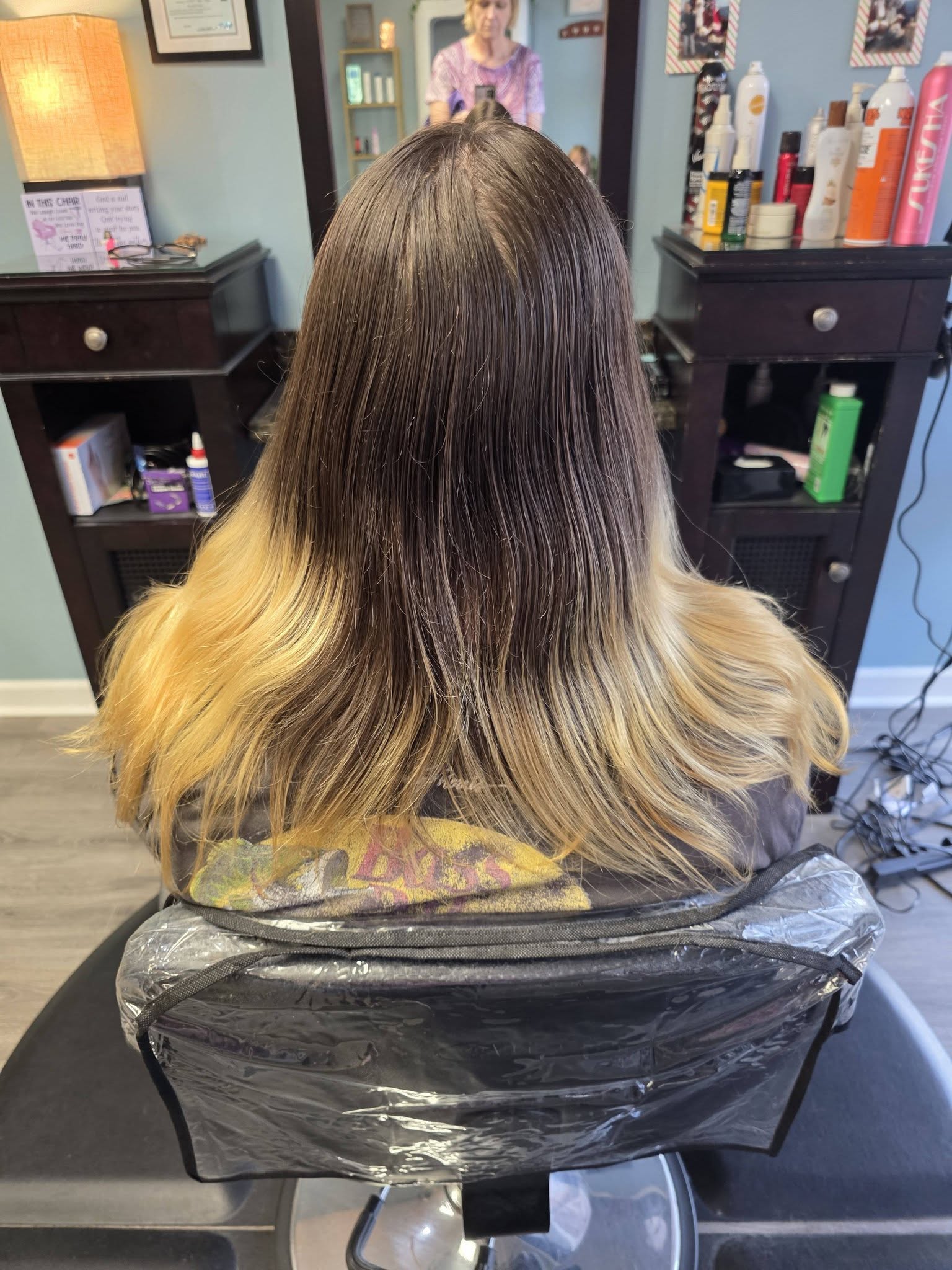 Blonde hair transformation at Beach Cuts Hair Salon Shallotte NC