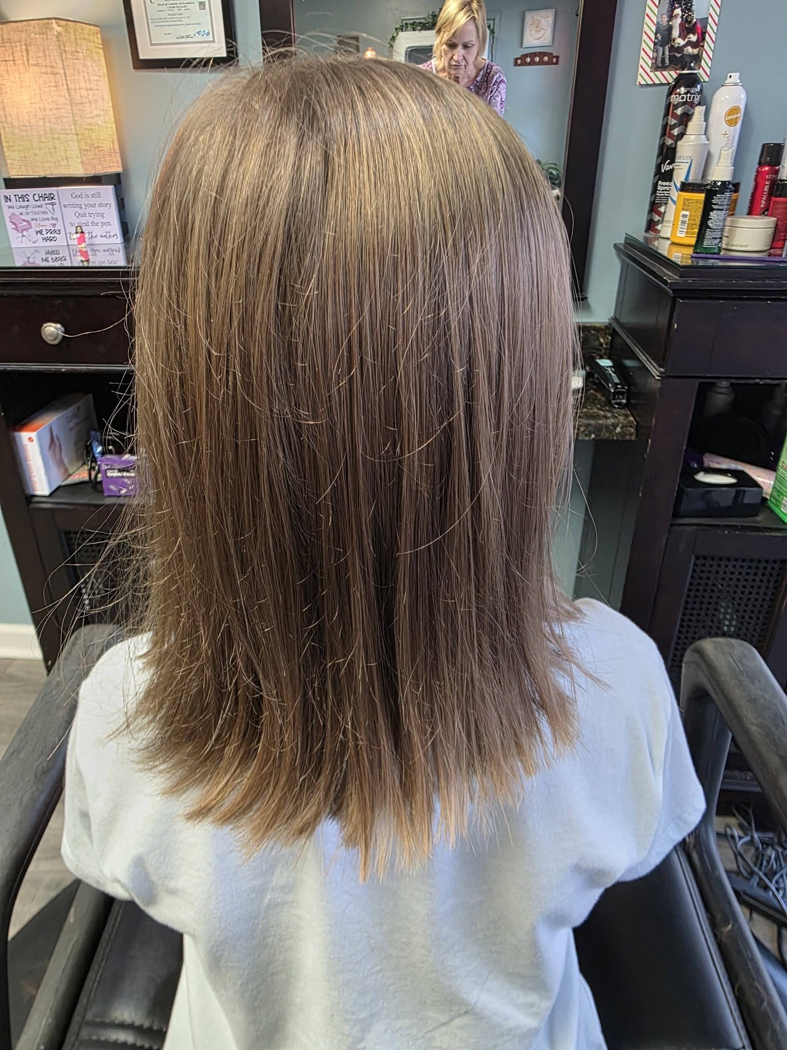 Hair transformation detail at Beach Cuts Hair Salon Shallotte NC