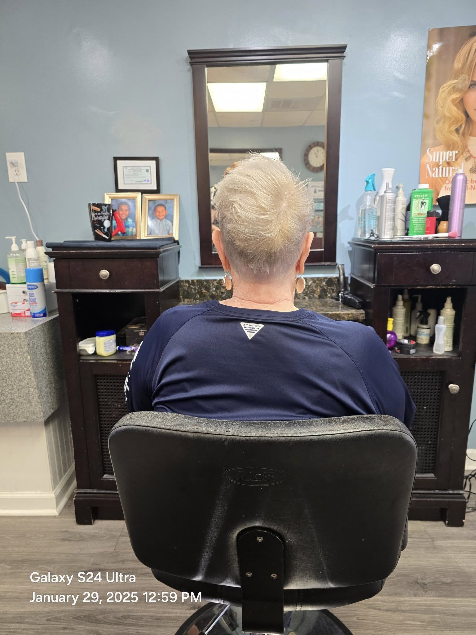 Pixie cut side view at Beach Cuts Hair Salon Shallotte NC